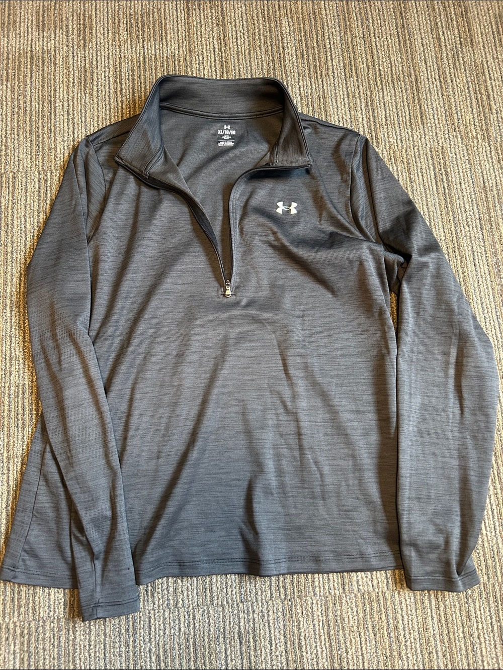 Under Armour Charcoal Heather 1/4 Zip Performance Pullover